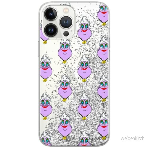 ERT GROUP mobiltelefonfodral för Apple Iphone 13 PRO MAX originalt och officiellt licensierat Disney mönster Ursula 003 Vit optimalt anpassad till formen på mobiltelefonen, med glitter overflow effekt 5904805763106