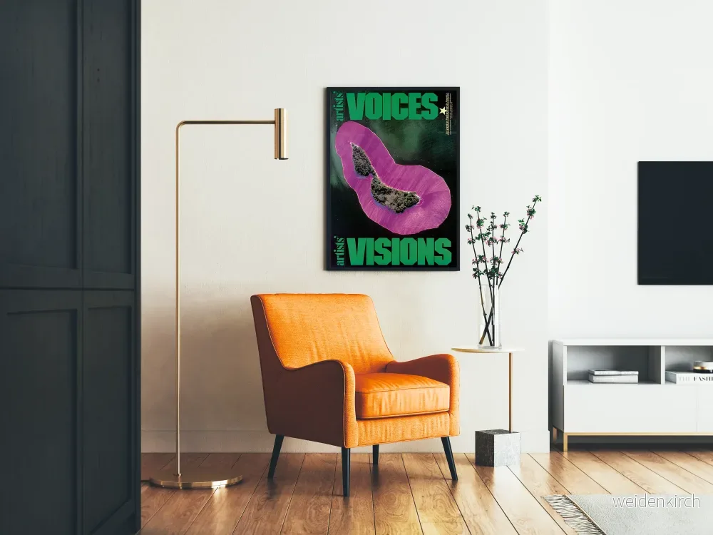 Konstnärlig poster Voices Visions med färgglad ö - Bild 2