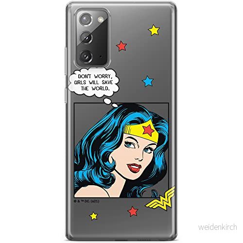 ERT GROUP mobiltelefonfodral för Samsung GALAXY NOTE 20 originalt och officiellt licensierat DC mönster Wonder Woman 028 optimalt anpassad till formen på mobiltelefonen, gedeeltelijk transparant 5903932943245