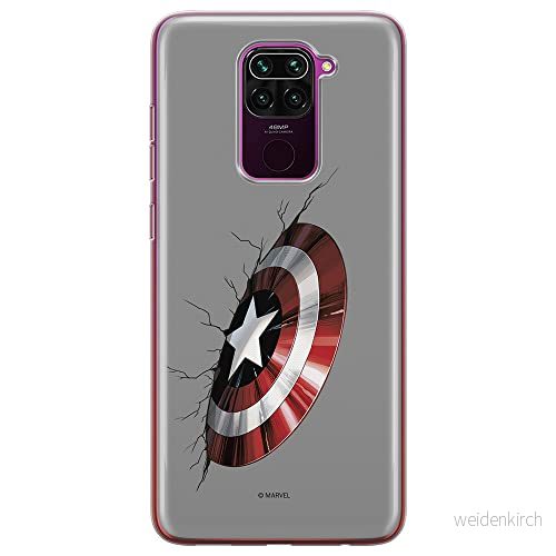 ERT GROUP mobiltelefonfodral för Xiaomi REDMI NOTE 9 originalt och officiellt licensierat Marvel mönster Captain America 023 anpassad till formen på mobiltelefonen, fodral tillverkad av TPU plast 5903040329801