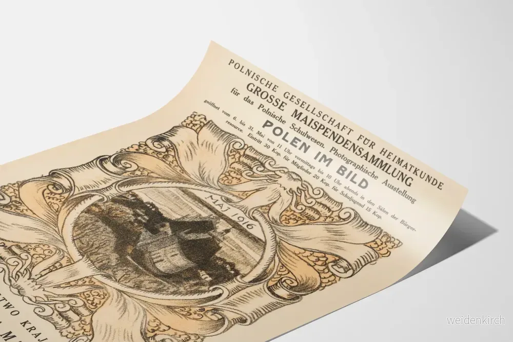 Vintageposter för fotoutställning Polen 1916 Väggdekoration - Bild 3