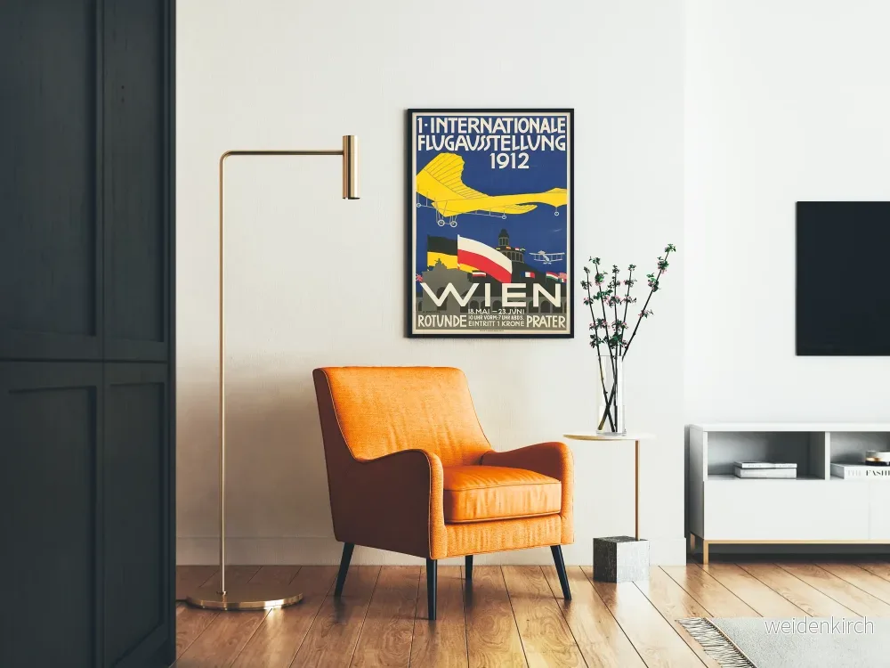 Vintageposter från den Internationella flygutställningen 1912 i Wien - Bild 2