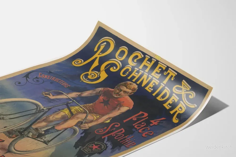 Vintageposter Rochet & Schneider cyklist Lyon - Bild 3