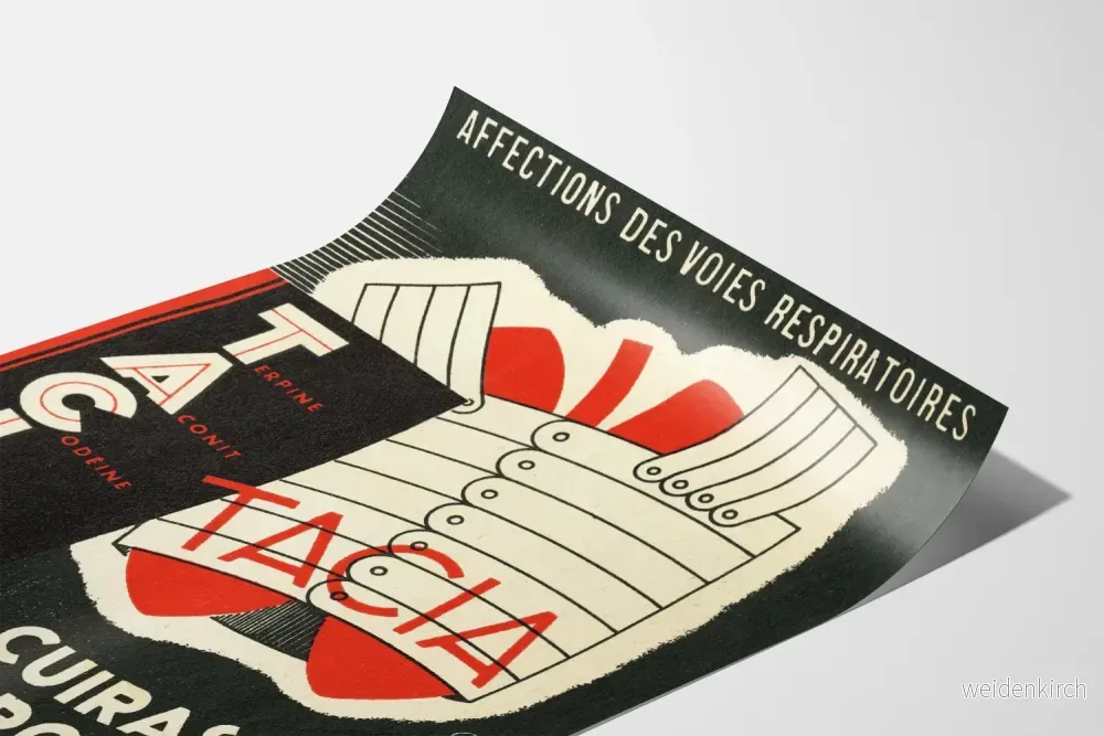 Vintageposter Tacia - Väggdekoration lungor och sköldkörtel - Bild 3