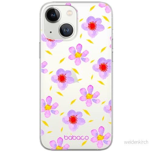 ERT GROUP mobiltelefonfodral för Apple Iphone 13 originalt och officiellt licensierat Babaco mönster Flowers 022 optimalt anpassad till formen på mobiltelefonen, gedeeltelijk transparant 5903932841305