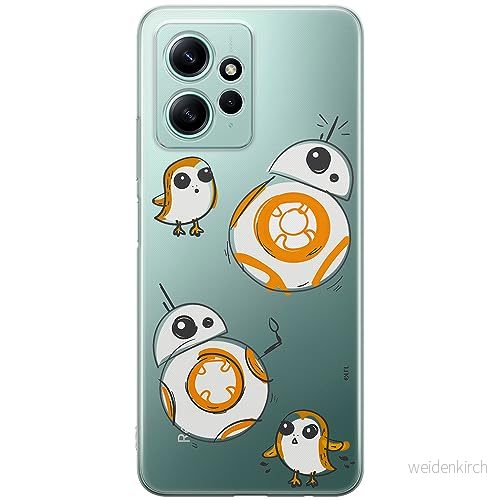 ERT GROUP mobiltelefonfodral för Xiaomi REDMI NOTE 12 4G originalt och officiellt licensierat Star Wars mönster BB 8 010 optimalt anpassad till formen på mobiltelefonen, gedeeltelijk transparant 5905511941130