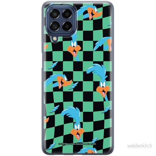 ERT GROUP mobiltelefonfodral för Samsung M53 5G originalt och officiellt licensierat Looney Tunes mönster Roadrunner 005 anpassad till formen på mobiltelefonen, fodral tillverkad av TPU plast 5905795128135