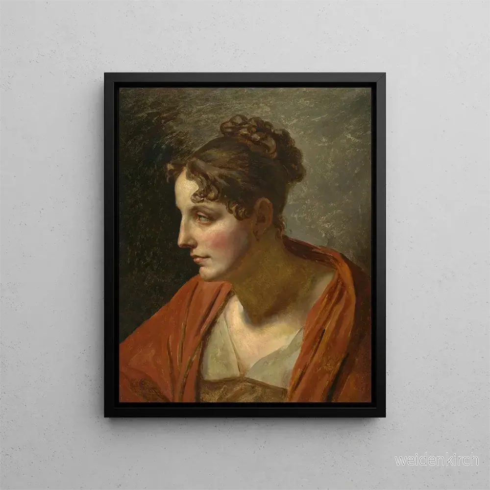 Målning Tête de femme - Anonyme