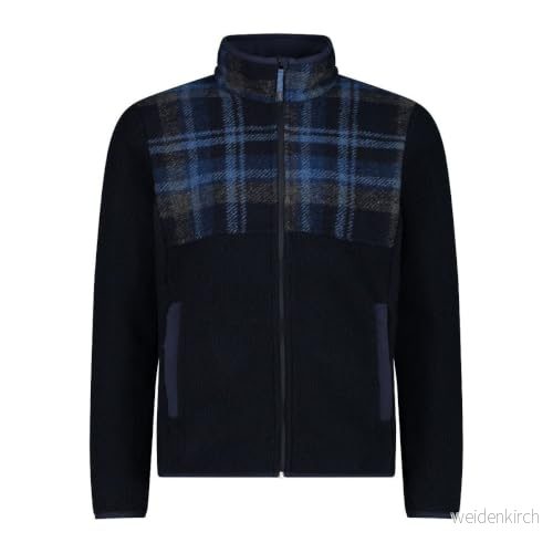 CMP - Knit Tech fleecejacka för män, B.Blue-Steelblue-Antracit, 50 8050243185486