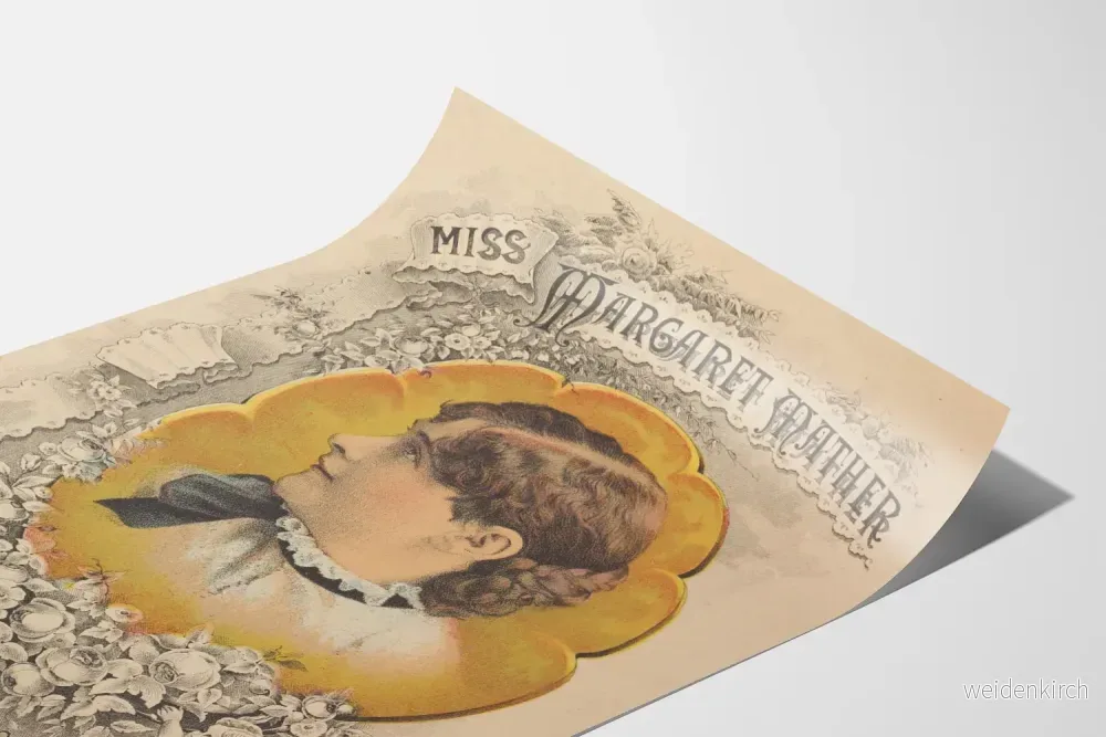 Vintageposter av Miss Margaret Mather under ledning av J.M. Hill - Bild 3