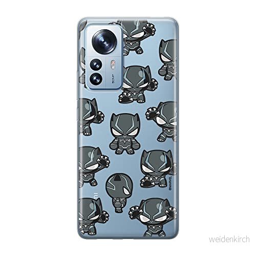 ERT GROUP mobiltelefonfodral för Xiaomi 12 / 12X originalt och officiellt licensierat Marvel mönster Black Panther 016 optimalt anpassad till formen på mobiltelefonen, gedeeltelijk transparant 5905511492328