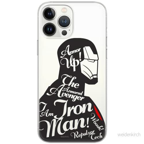 ERT GROUP mobiltelefonfodral för Samsung A50/A50s/A30s originalt och officiellt licensierat Marvel mönster Iron Man 010 Vit optimalt anpassad till formen på mobiltelefonen, gedeeltelijk transparant 5902980412147