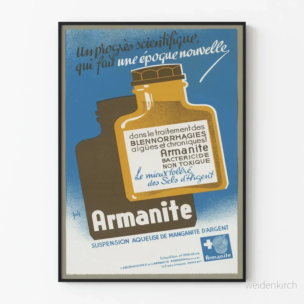 Vintage affisch Armanite – Medicinsk vetenskaplig väggdekoration Vintage affisch Armanite – Medicinsk vetenskaplig väggdekoration