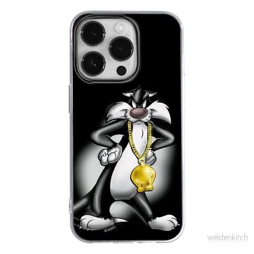 ERT GROUP mobiltelefonfodral för Apple Iphone 14 PRO originalt och officiellt licensierat Looney Tunes mönster Sylvester 002 anpassad till formen på mobiltelefonen, fodral tillverkad av TPU plast 5905131925077