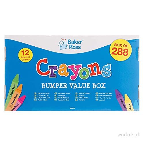 Baker Ross FE417 kritor stötfångare hantverk set paket med 288, scrapbooking material, konstmaterial för barn, barn 5051174119215