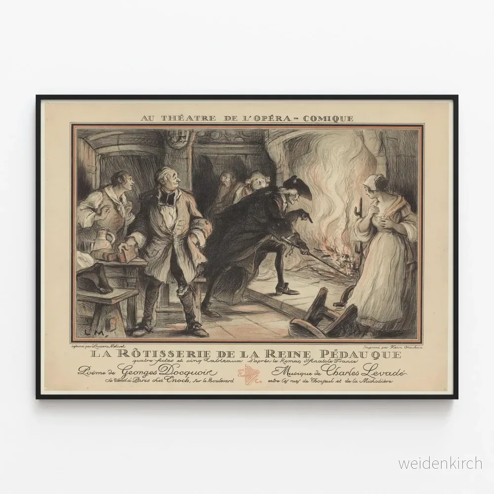 Vintageposter La Rôtisserie de la Reine Pédauque - Nationalteatern för Opera-Komiken