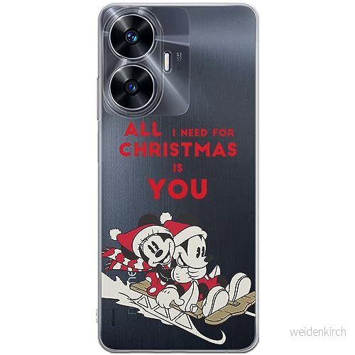 ERT GROUP mobiltelefonfodral för Realme C55 originalt och officiellt licensierat Disney mönster Mickey & Minnie 015 optimalt anpassad till formen på mobiltelefonen, gedeeltelijk transparant 5905511873097