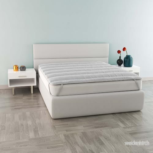 bäddmadrass vadderad och quiltad aloe, vit, dubbelsäng 165 x 195 cm 8058575112088
