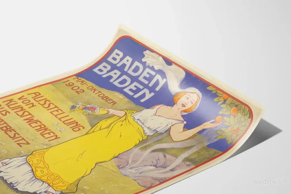 Vintageposter Baden Baden 1902 - Konstnärlig väggdekoration - Bild 3