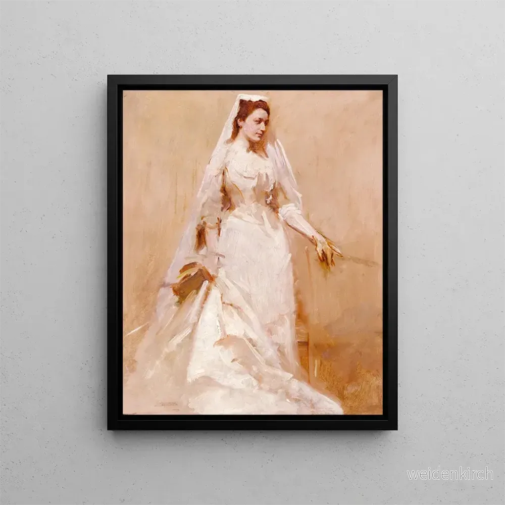 Målning En brud - Abbott Handerson Thayer