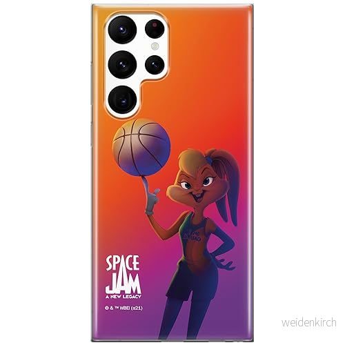 ERT GROUP mobiltelefonfodral för Samsung S22 ULTRA originalt och officiellt licensierat Looney Tunes mönster Space Jam 011 anpassad till formen på mobiltelefonen, fodral tillverkad av TPU plast 5905511038823