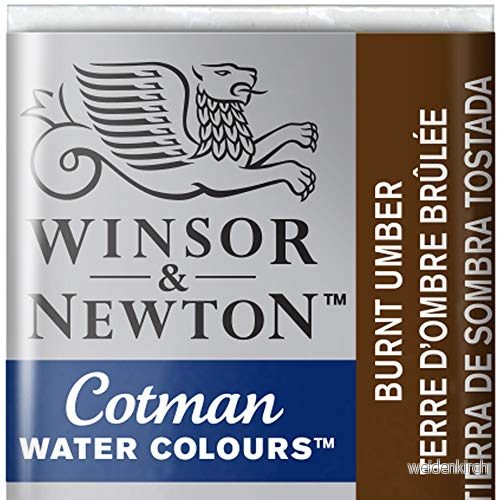 Winsor & Newton 0301076 Cotman aqarellfärg 1/2 skål, god transparens, utmärkt toning och goda målningsegenskaper, bränd umber 94376901443