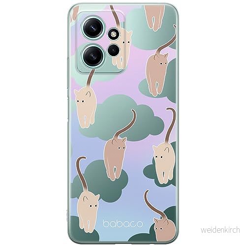 ERT GROUP mobiltelefonfodral för Xiaomi REDMI NOTE 12 4G originalt och officiellt licensierat Babaco mönster Cats 015 optimalt anpassad till formen på mobiltelefonen, gedeeltelijk transparant 5905511946661
