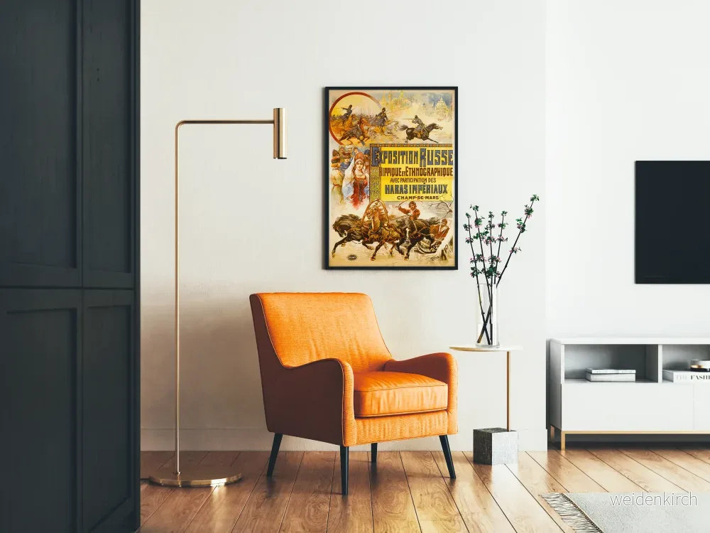 Vintage inredningsposter av Rysk hästutställning och etnografisk exposition - Bild 2