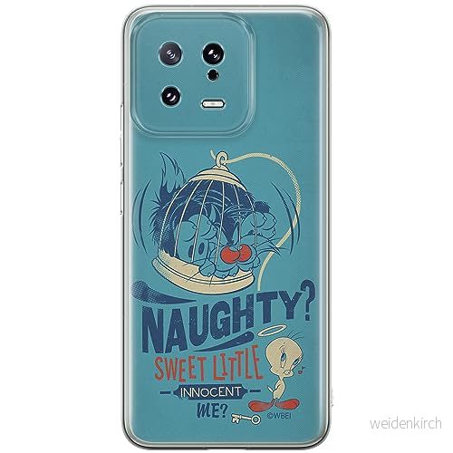 ERT GROUP mobiltelefonfodral för Xiaomi 13 originalt och officiellt licensierat Looney Tunes mönster Sylvester & Tweety 001 anpassad till formen på mobiltelefonen, fodral tillverkad av TPU plast 5905511913090