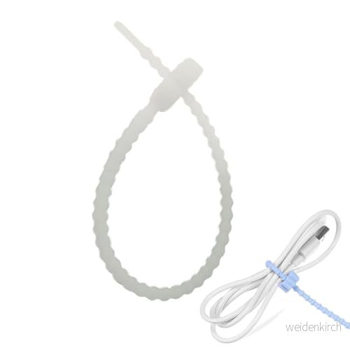 Boweain Silikonkabelband, återanvändbara och justerbara blomformade kabelband, elastiska kabelorganiserande band för skrivbordsfästband klar 758327410629