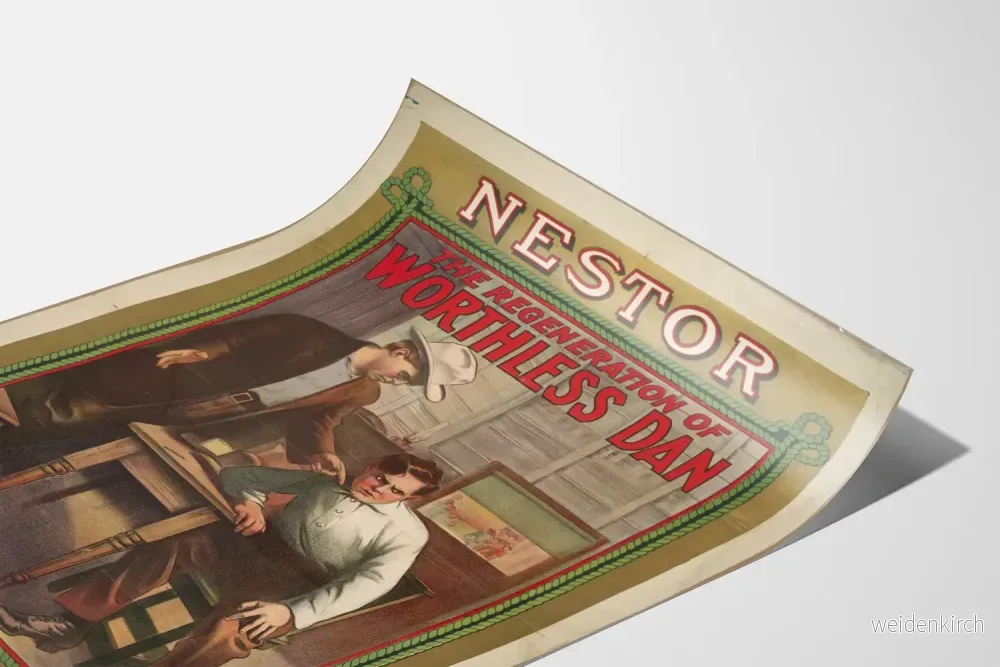 Vintageposter Nestor The Regeneration of Worthless Dan - Klassisk filmväggdekoration - Bild 3