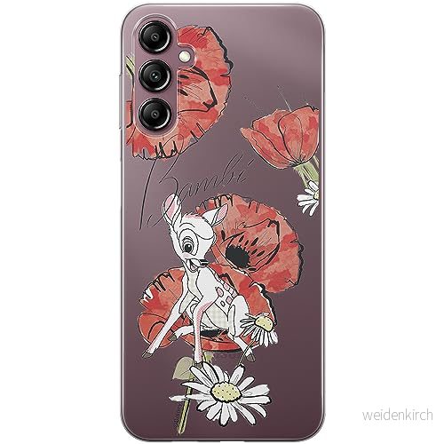 ERT GROUP mobiltelefonfodral för Samsung A14 4G/5G originalt och officiellt licensierat Disney mönster Bambi 002 optimalt anpassad till formen på mobiltelefonen, gedeeltelijk transparant 5905511834272
