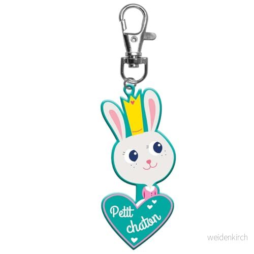 Draeger Paris nyckelring för barn liten kattunge hjärta, 12x3,4cm, Plast, Ingen ädelsten 3045677605087