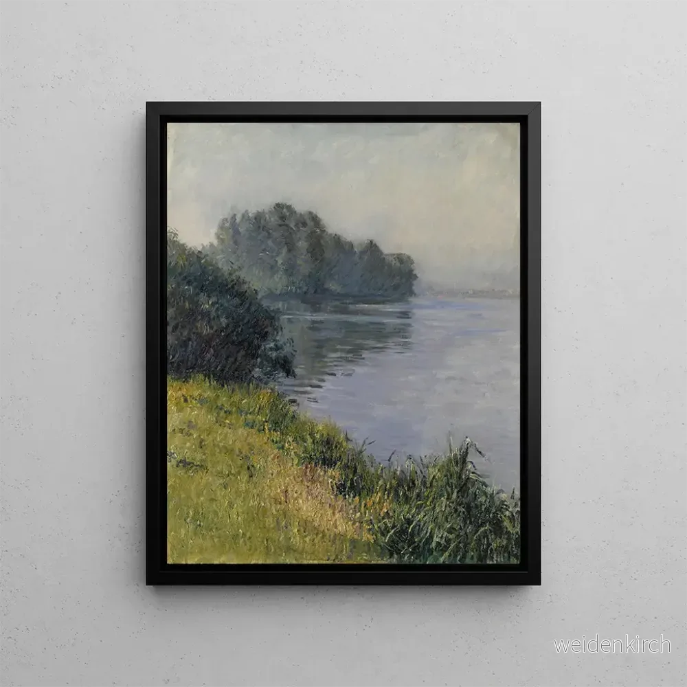 Målning La Seine à l’île Marante par temps brumeux av Gustave Caillebotte | Konsttryck Målning La Seine à l’île Marante par temps brumeux av Gustave Caillebotte | Konsttryck