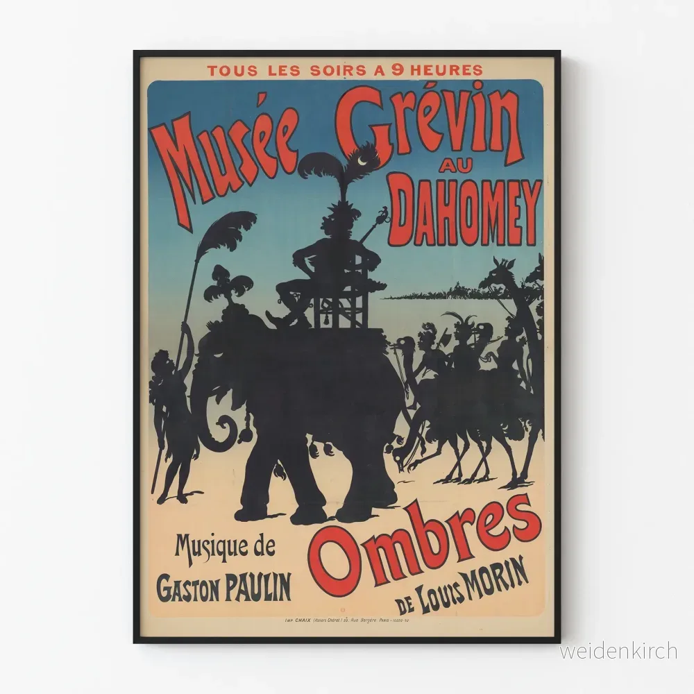 Museiposter Grévin-museet i Dahomey - Louis Morin skuggor
