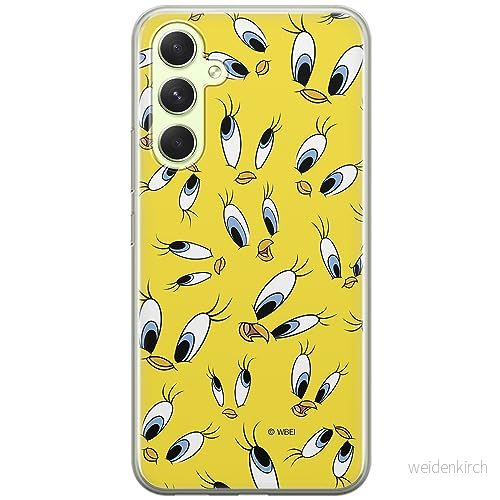 ERT GROUP mobiltelefonfodral för Samsung A54 5G originalt och officiellt licensierat Looney Tunes mönster Tweety 006 optimalt anpassad till formen på mobiltelefonen, fodral tillverkad av TPU plast 5905511797515