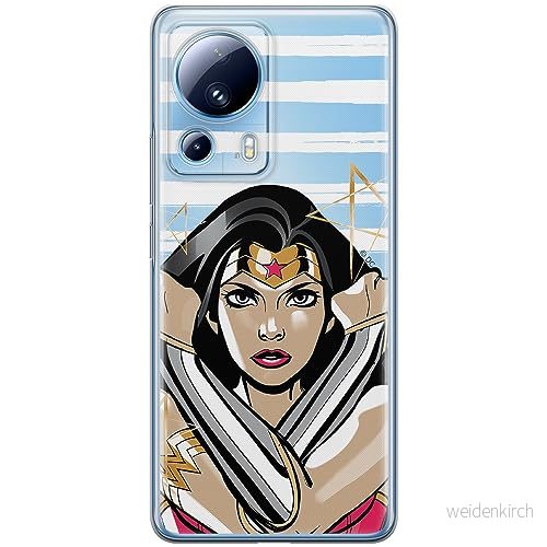 ERT GROUP mobiltelefonfodral för Xiaomi 13 LITE/CIVI 2 originalt och officiellt licensierat DC mönster Wonder Woman 003 optimalt anpassad till formen på mobiltelefonen, gedeeltelijk transparant 5905511932855