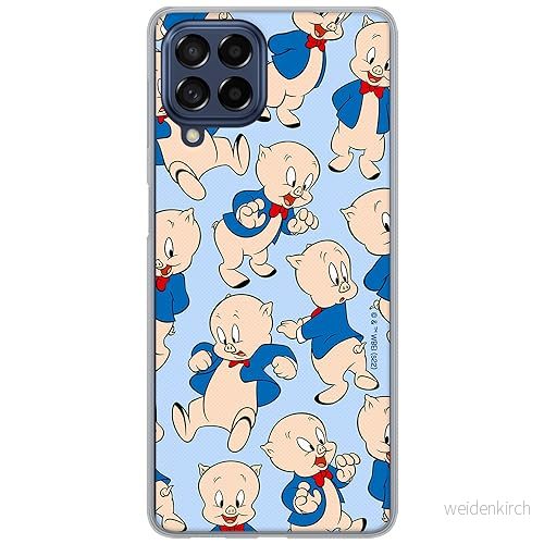 ERT GROUP mobiltelefonfodral för Samsung M33 5G originalt och officiellt licensierat Looney Tunes mönster Porky Pig 001 optimalt anpassad till formen på mobiltelefonen, fodral tillverkad av TPU plast 5905511617592