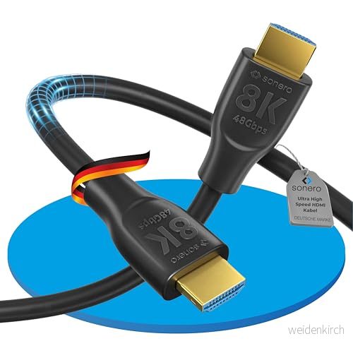 D.RECT S 7 stiftpenna trekantig, minjocklek: 0,7 mm 8K HDMI kabel med designuttag 2,0m 4251364718667