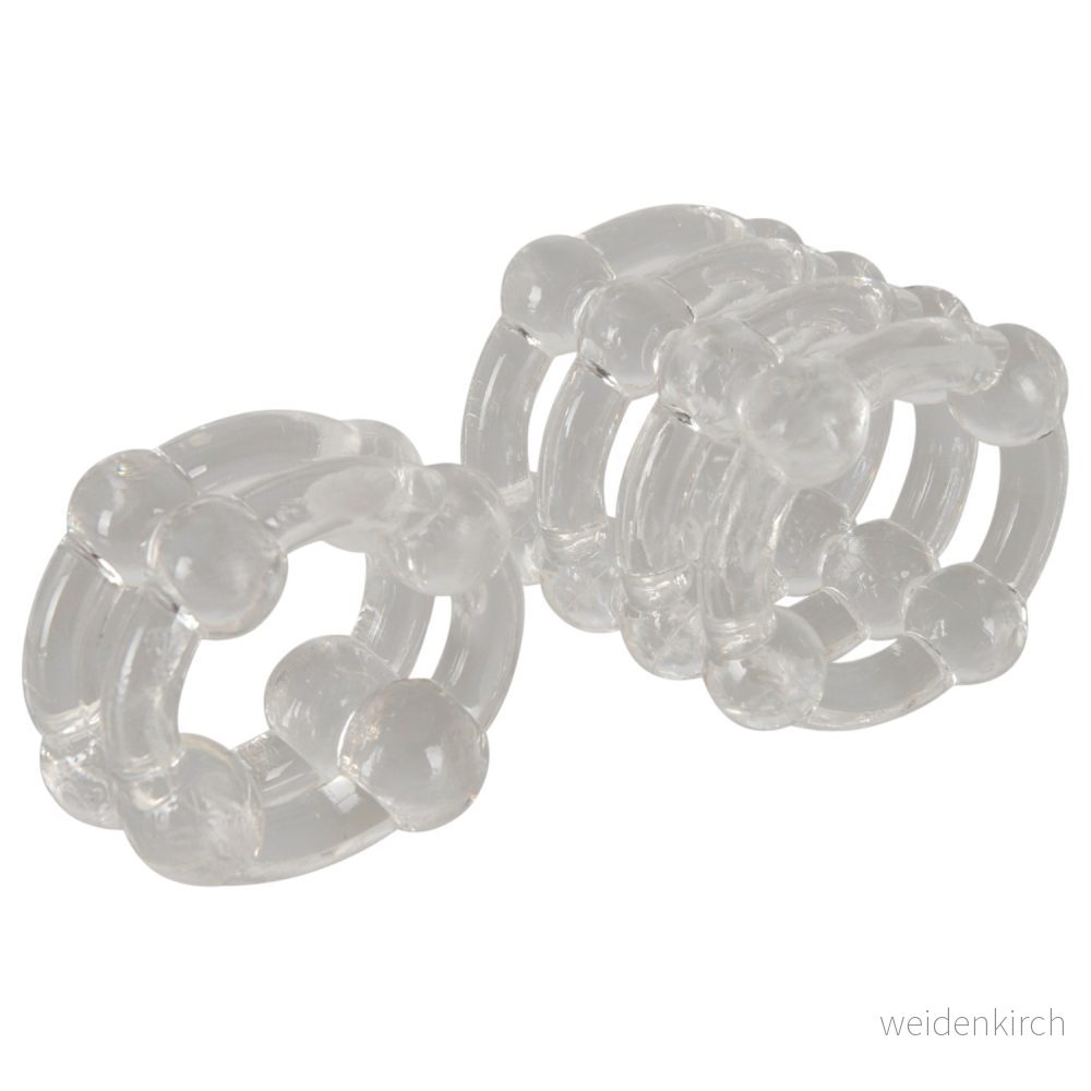 You2Toys 2er Silicon Looping Penisring Set, Transparent, Ø 2,5 cm 4024144514823
