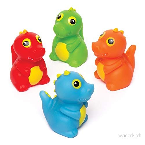 Baker Ross vattenspruta "Dinosaurie" (4 stycken) flytande gummistänk för badkaret eller poolen 5051174093751