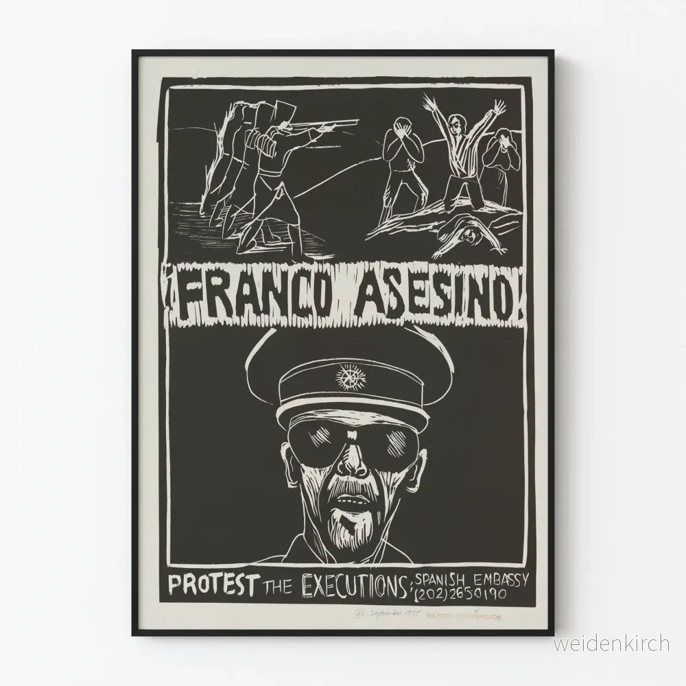 Protestposter Franco Asesino – engagerad väggdekoration Protestposter Franco Asesino – engagerad väggdekoration