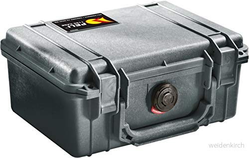 PELI Protector 1150 stötsäker låda, IP67 vattentät, 3 liters kapacitet, tillverkad i USA, inget skum, svart 19428005313