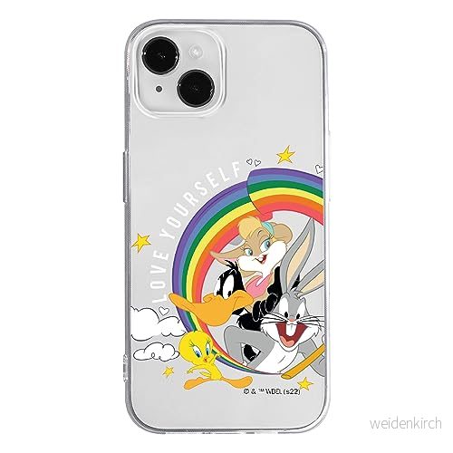 ERT GROUP mobiltelefonfodral för Iphone 14 PLUS originalt och officiellt licensierat Looney Tunes mönster 016 optimalt anpassad till formen på mobiltelefonen, gedeeltelijk transparant 5905511998837