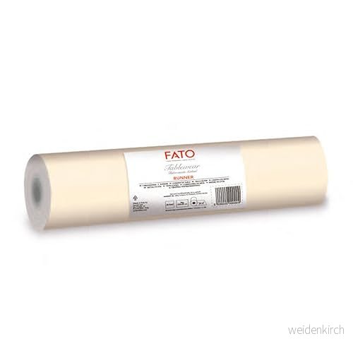 FATO Board Runner Tyg Effect, Storlek 0.4 x 24 m, Kretagerad varje 1.20 Förpackning om 20 löpare, Torrpapper, Airliad, Hög kvalitet, Ivory färg 8000664508678