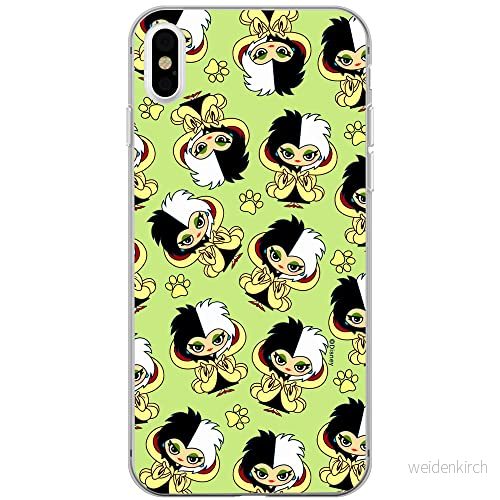 ERT GROUP mobiltelefonfodral för Iphone XS Max originalt och officiellt licensierat Disney mönster Cruella 007 optimalt anpassad till formen på mobiltelefonen, fodral tillverkad av TPU plast 5905131493880