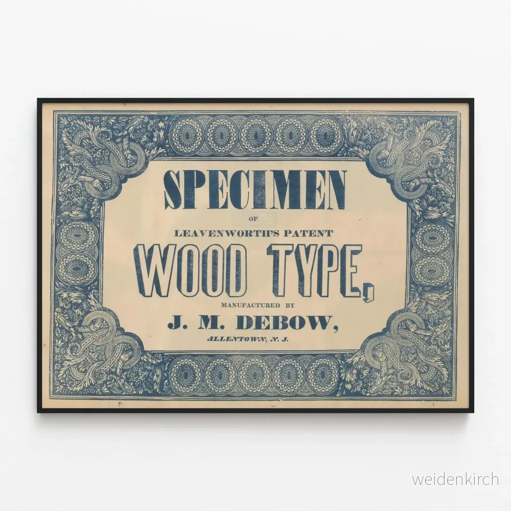 Vintageposter av Leavenworths patentträkortyp