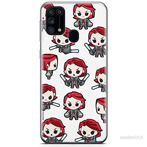 ERT GROUP mobiltelefonfodral för Samsung M31 originalt och officiellt licensierat Marvel mönster Black Widow 013 optimalt anpassad till formen på mobiltelefonen, fodral tillverkad av TPU plast 5904805236938