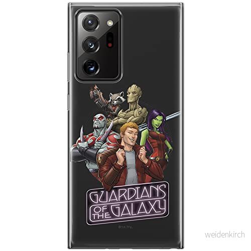 ERT GROUP mobiltelefonfodral för Samsung Galaxy NOTE 20 ULTRA originalt och officiellt licensierat Marvel mönster Guardians of the 009, gedeeltelijk transparant 5903040356579