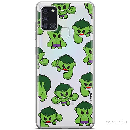 ERT GROUP mobiltelefonfodral för Samsung A21s originalt och officiellt licensierat Marvel mönster Hulk 006 optimalt anpassad till formen på mobiltelefonen, gedeeltelijk transparant 5904805238802
